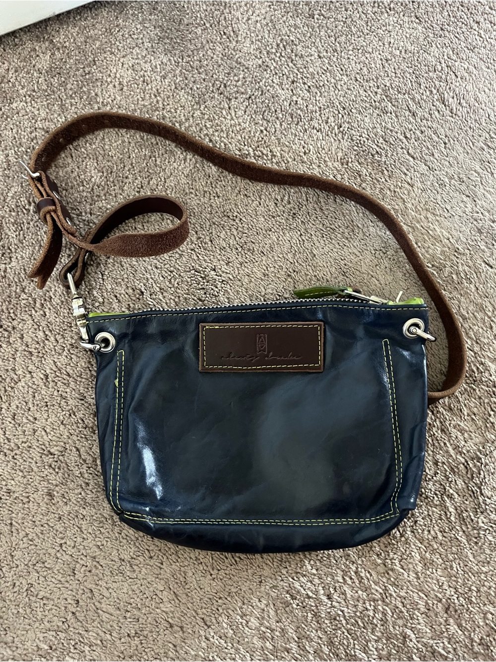 Alexis Drake Genuine Leather Custom Crossbody Purse.